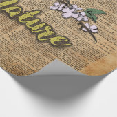 Papier Cadeau Bireds sur la branche, conception d'art de page de (Coin)