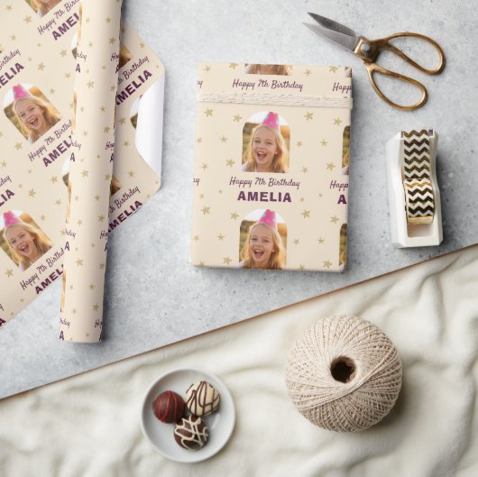 Papier Cadeau Birthday Personalized Photo Wrapping  (Artisanat)