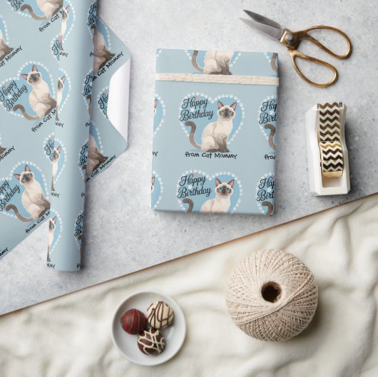 Papier Cadeau Birthday themed for Siamese Cat lovers (Artisanat)