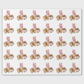 Papier Cadeau Biscuit de fortune (Plat)