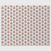 Papier Cadeau biscuits de cuisson à carreaux festifs Mme Claus (Plat)