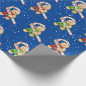 Papier Cadeau Biscuits En Pain D'Or Dans Les Snowflakes (Coin)