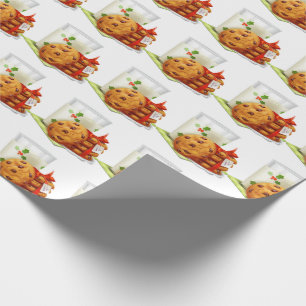 Papier Cadeau Biscuits et lait pour le Père Noël