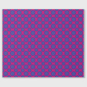 Papier Cadeau Bisexuality pride colors / pink flower pattern (Plat)