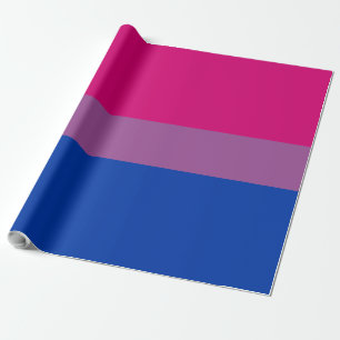 Papier Cadeau Bisexuel LGBTQ Pride drapeau Motif rayé rose