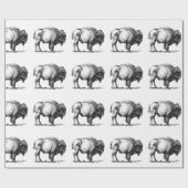 Papier Cadeau Bison américain de Buffalo (Plat)