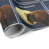 Papier Cadeau Bison américain, Pleine lune et étoile (Coin rond)