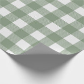 Papier Cadeau Bison blanc vert clair témoin Plaid (Coin)
