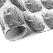 Papier Cadeau Bison d'Amérique (Coin rond)