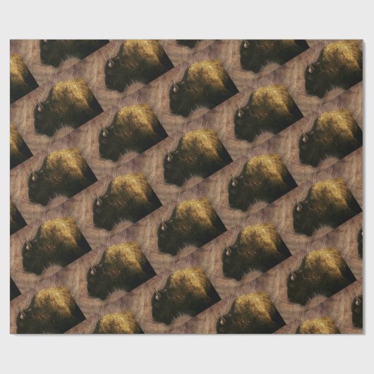 Papier Cadeau Bison d'Amérique (Plat)