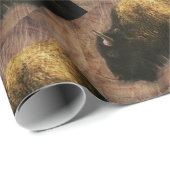 Papier Cadeau Bison d'Amérique (Coin rond)