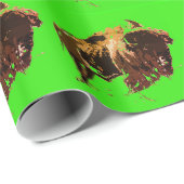 Papier Cadeau Bison de Buffalo (Coin rond)