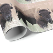 Papier Cadeau Bison de Buffalo (Coin rond)