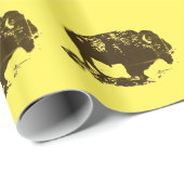 Papier Cadeau Bison de Buffalo (Coin rond)