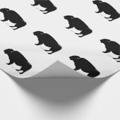 Papier Cadeau Bison de Buffalo Art noir et blanc (Coin)