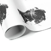 Papier Cadeau Bison noir et blanc (Coin rond)