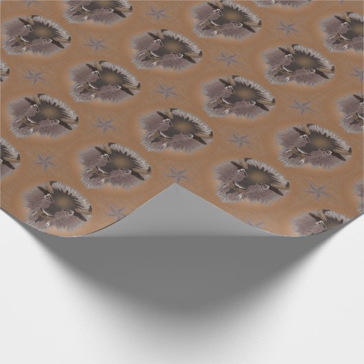 Papier Cadeau Bison rustique des plaines de l'Ouest (Coin)