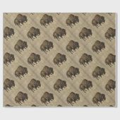 Papier Cadeau Bison vintage (Plat)
