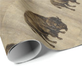 Papier Cadeau Bison vintage (Coin rond)