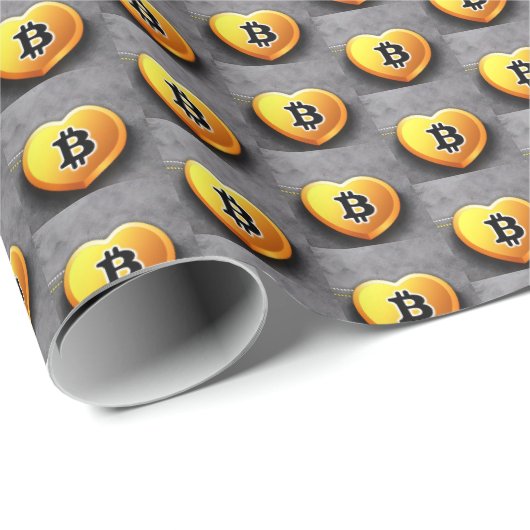 Papier Cadeau Bitcoin (Coin rond)