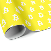 Papier Cadeau Bitcoin Orange (Coin rond)