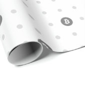 Papier Cadeau Bitcoin Polka Dots Wrapping Paper (Coin rond)