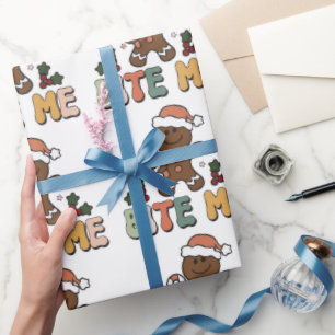 Papier Cadeau Bite Me Gingpain Super Noël