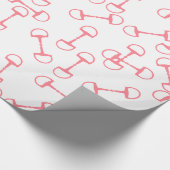 Papier Cadeau Bits équestres roses (Coin)
