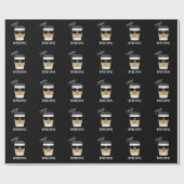 Papier Cadeau Bitter Café Drôle Boisson Pun Dark BG (Plat)