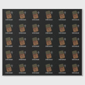 Papier Cadeau Bitter Chocolat Funny Candy Pun Dark BG (Plat)