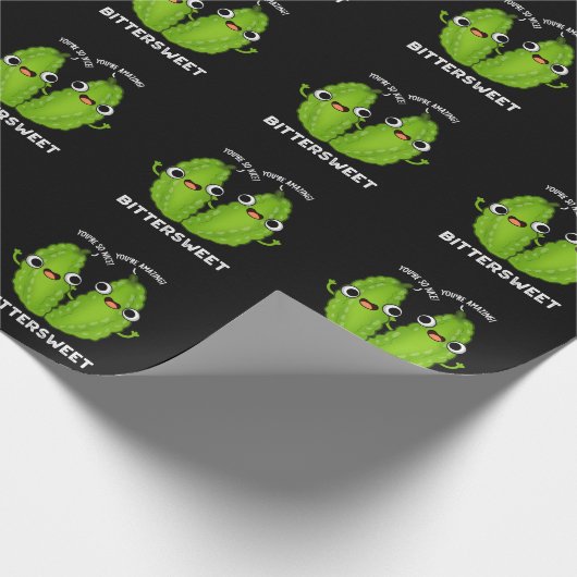 Papier Cadeau Bittersweet Funny Bitter Gourd Pun Dark BG (Coin)