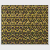 Papier Cadeau Black Adam Lightning Bolt Triangular Pattern (Plat)