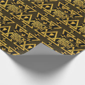 Papier Cadeau Black Adam Lightning Bolt Triangular Pattern (Coin)