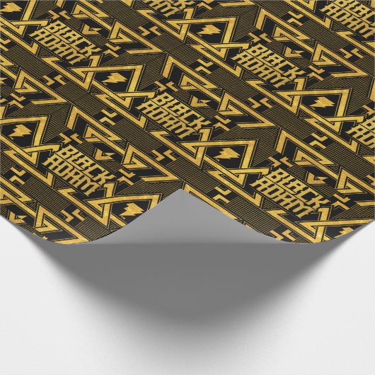Papier Cadeau Black Adam Lightning Bolt Triangular Pattern (Coin)
