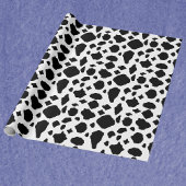 Papier Cadeau Black and White Cow Print Pattern