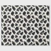Papier Cadeau Black and White Cow Print Pattern (Plat)