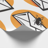 Papier Cadeau Black Beetle Insect on Envelope (Coin)