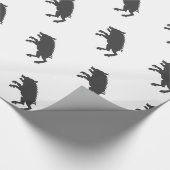 Papier Cadeau Black Boar medieval silhouette (Coin)