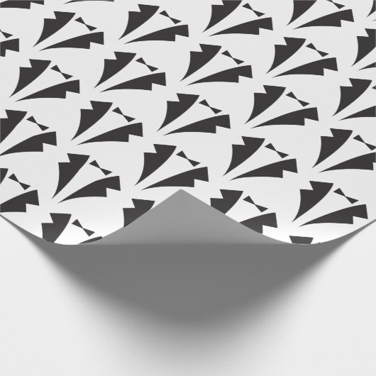 Papier Cadeau Black Bow Cravate et Tuxedo Groomsmen Wedding Part (Coin)