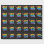 Papier Cadeau Black Brick Graffiti “I Love You! “ (Plat)