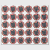 Papier Cadeau Black Cairn Head Study (Plat)