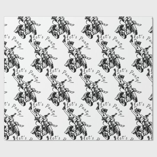 Papier Cadeau Black Cat Biker Babe Thunder_Cove (Plat)