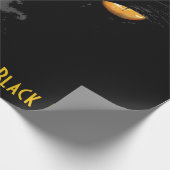 Papier Cadeau Black Cat Magic drôle personnalisable (Coin)