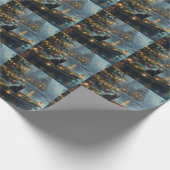 Papier Cadeau Black Cat Noël Festive Voyage (Coin)