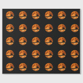 Papier Cadeau Black Cat Orange Moon (Plat)