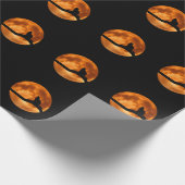 Papier Cadeau Black Cat Orange Moon (Coin)