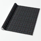 Papier Cadeau Black Chalkboard Tic Tac Toe X et O's Game (Déroulé)