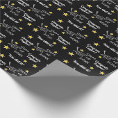 Papier Cadeau Black Congrats Grad Custom Year Ajouter un nom (Coin)