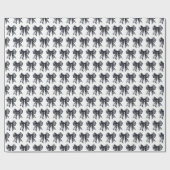 Papier Cadeau Black Coquette Bow (Plat)