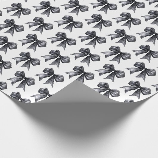 Papier Cadeau Black Coquette Bow (Coin)